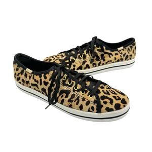 Keds Kate Spade New York Kickstart Leopard Calf Hair Lace Up Sneakers WH59825